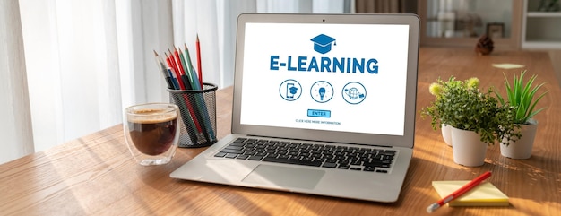 Elearning website with modish sofware for student to study on the internet