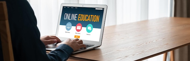 Elearning website with modish sofware for student to study on the internet