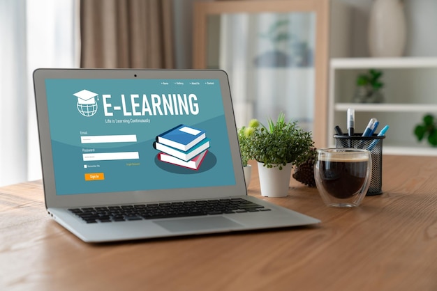 Elearning website with modish sofware for student to study on the internet