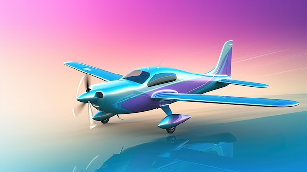 Electric airplanes zero emission aviation sustainable air travel solid color background