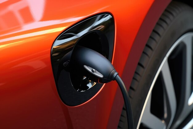 Electric car and charging plug Generative AI