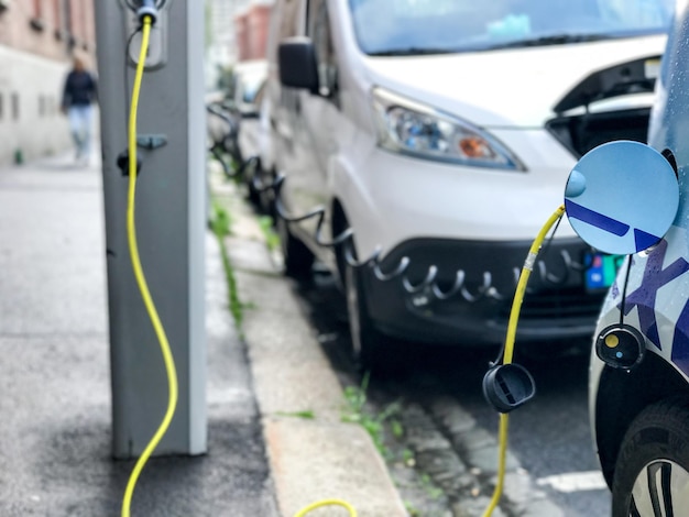 Electric car charging station in Oslo