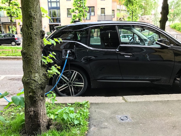 Electric car charging station in Oslo