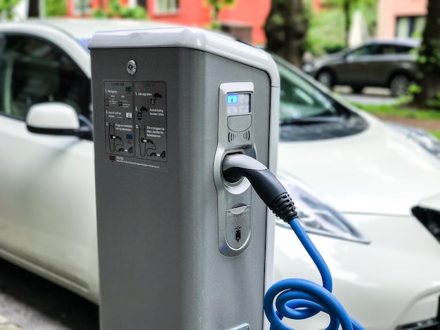 Electric car charging station in Oslo