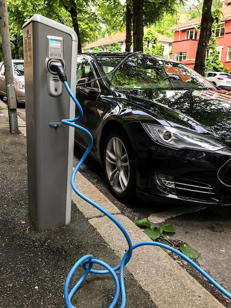 Electric car charging station in Oslo