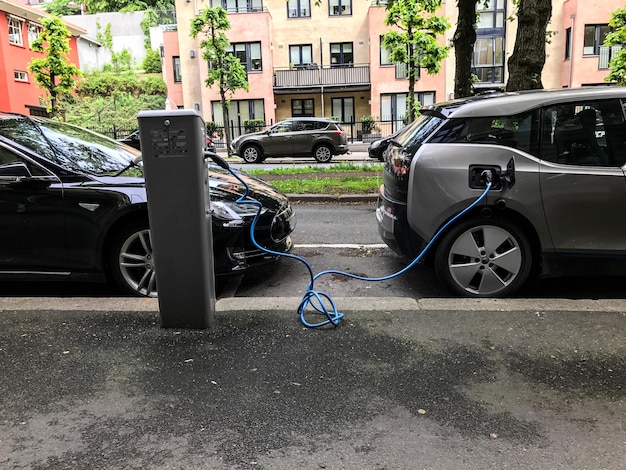 Electric car charging station in Oslo