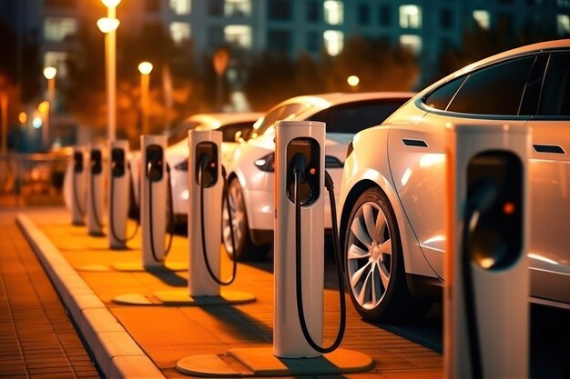 Electric car charging station