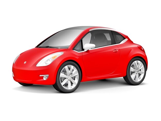 Electric car on a white background Vector AI_Generated