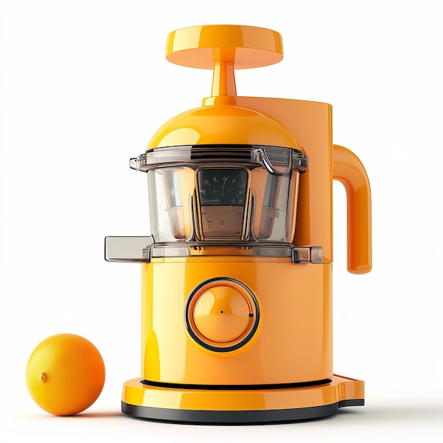 Photo electric citrus juicer 3d rendered3d style isolated on white background stylize 250 v 6 job id a727e5d2ddb2462b9a74610e19863991