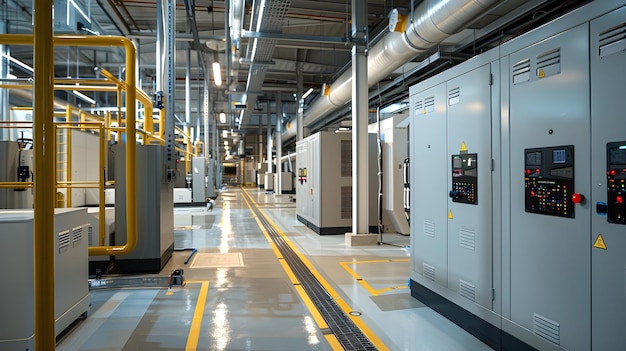 Electric control cabinet substation in a new factory plant