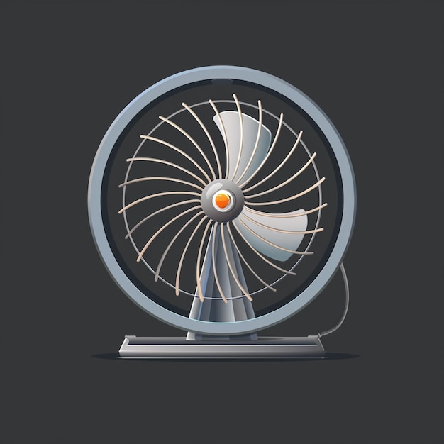 Electric fan vector logo isolated on background