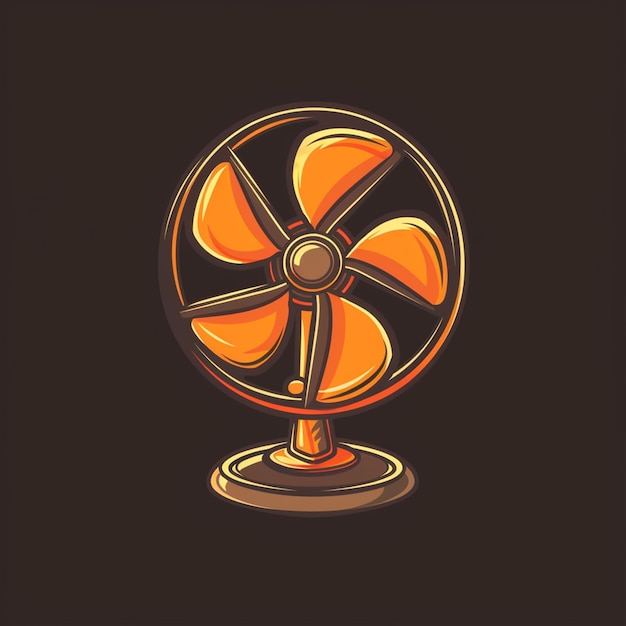 Electric fan vector logo isolated on background