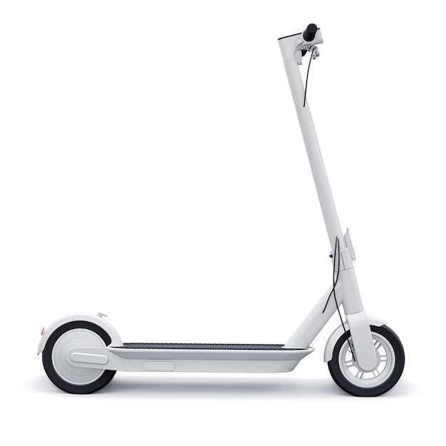 Photo electric folding scooter for leisure and city trips 3d illustration.