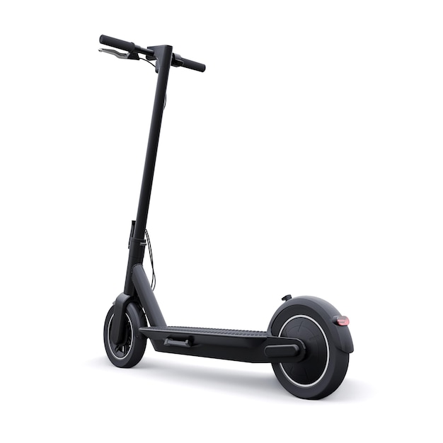 Electric folding scooter for leisure and city trips 3D illustration