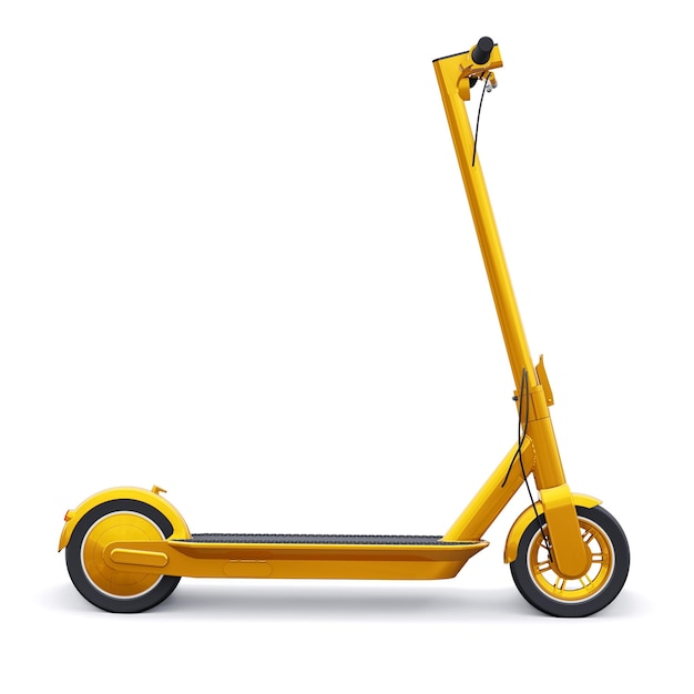 Photo electric folding scooter for leisure and city trips 3d illustration