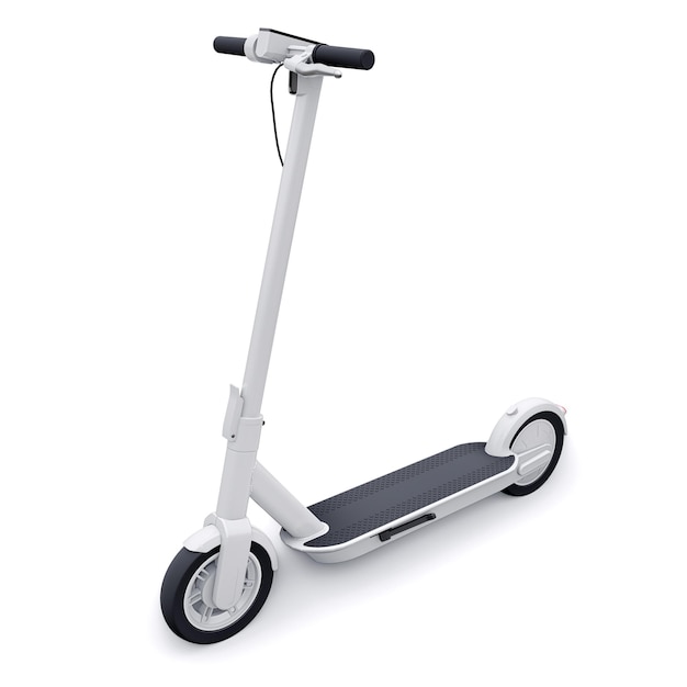 Electric folding scooter for leisure and city trips 3D illustration