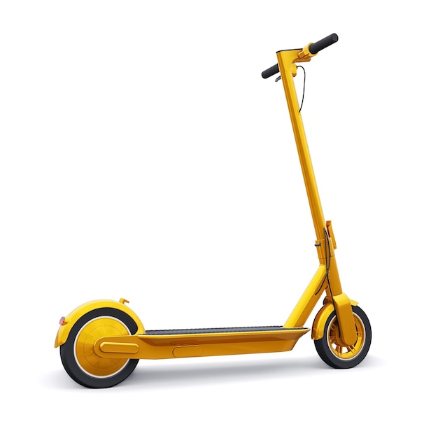 Photo electric folding scooter for leisure and city trips 3d illustration