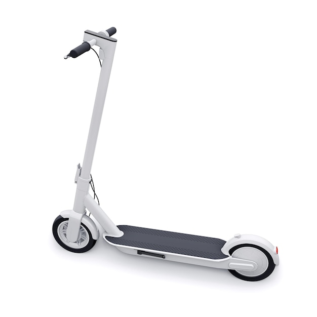 Electric folding scooter for leisure and city trips 3D illustration