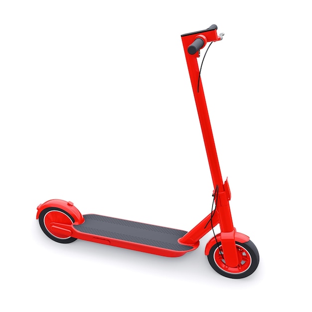 Photo electric folding scooter for leisure and city trips 3d illustration