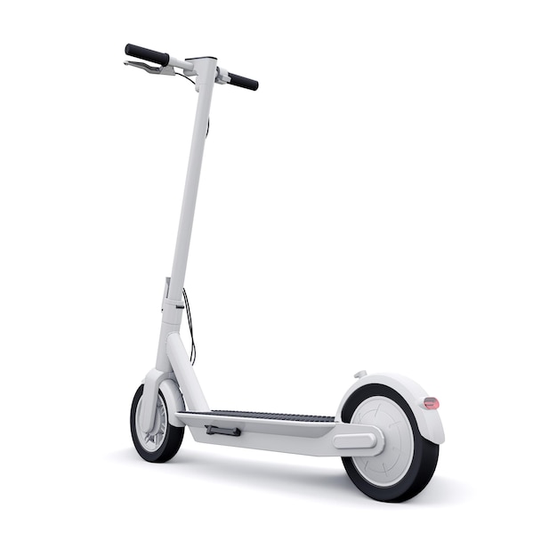 Photo electric folding scooter for leisure and city trips 3d illustration