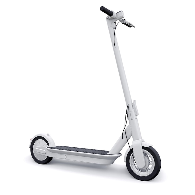 Photo electric folding scooter for leisure and city trips 3d illustration