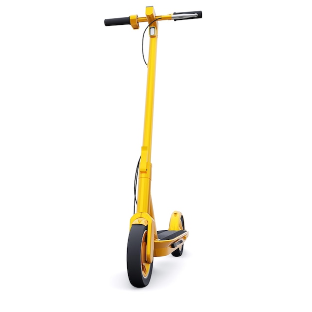 Electric folding scooter for leisure and city trips 3D illustration