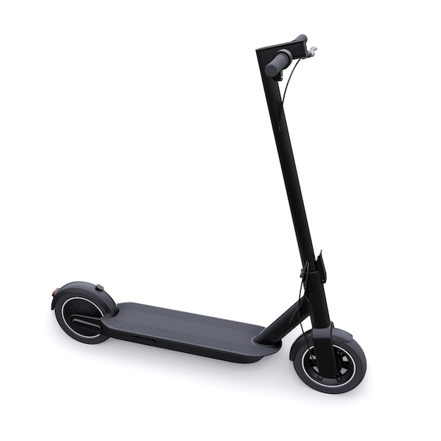 Electric folding scooter for leisure and city trips 3D illustration