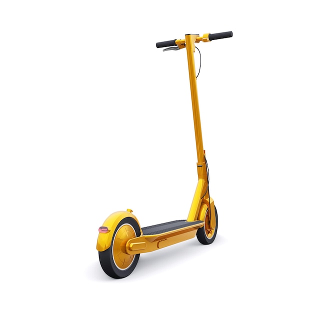 Photo electric folding scooter for leisure and city trips 3d illustration