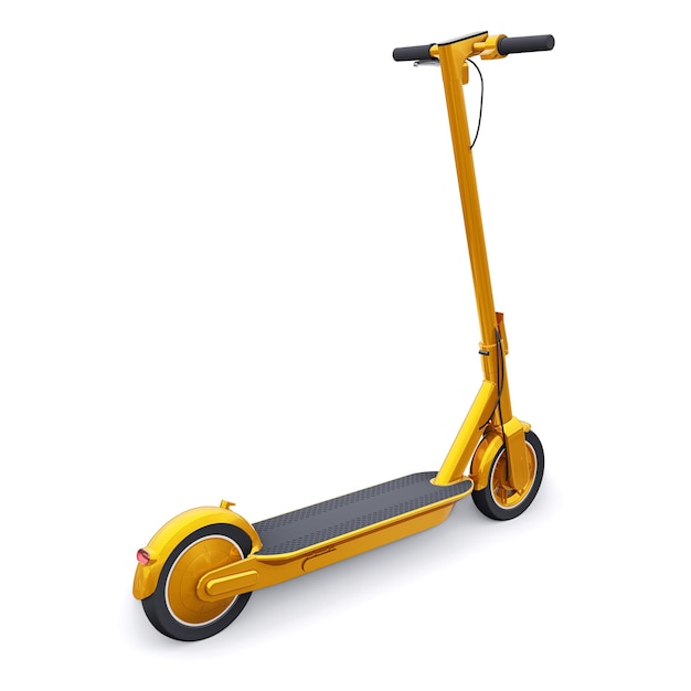 Photo electric folding scooter for leisure and city trips 3d illustration