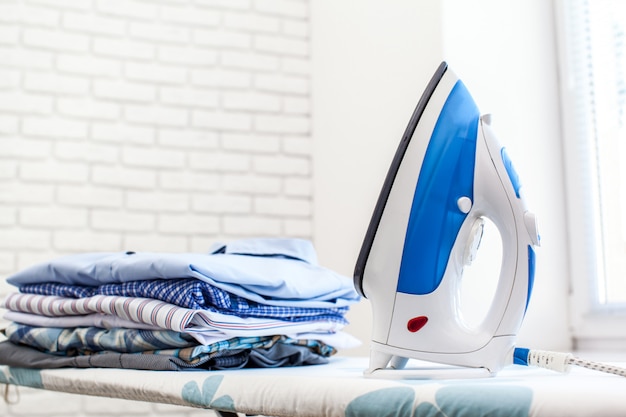 Electric iron and shirts