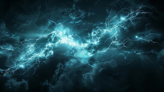 Electric Lightning Bolts Dynamic lightning bolts against a dark background adding drama and intensity