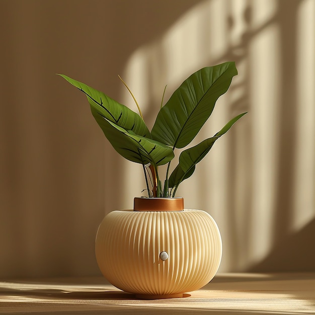 Electric Planter Resembling Vase with Light