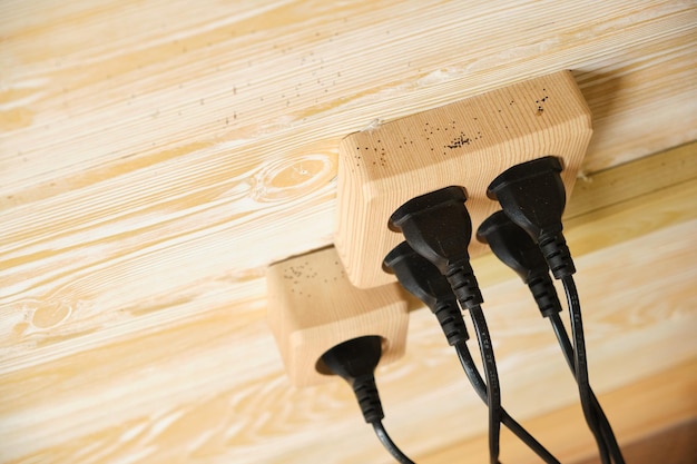 Electric sockets made of natural wood safe sockets environmentally friendly materials