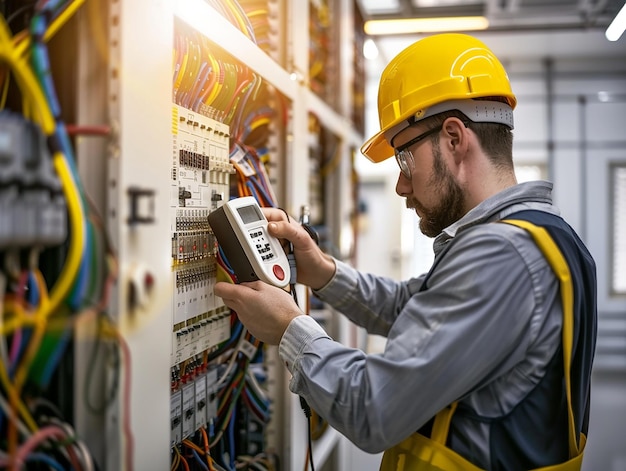 Electrical Engineer Using Digital Multimeter