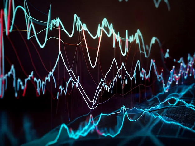 an electrocardiogram ECG or EKG graph showcasing the electrical activity of the heart over time