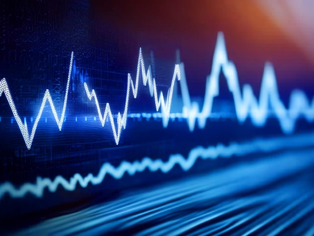 an electrocardiogram ECG or EKG graph showcasing the electrical activity of the heart over time