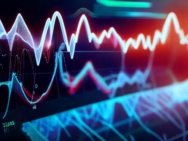 an electrocardiogram ECG or EKG graph showcasing the electrical activity of the heart over time