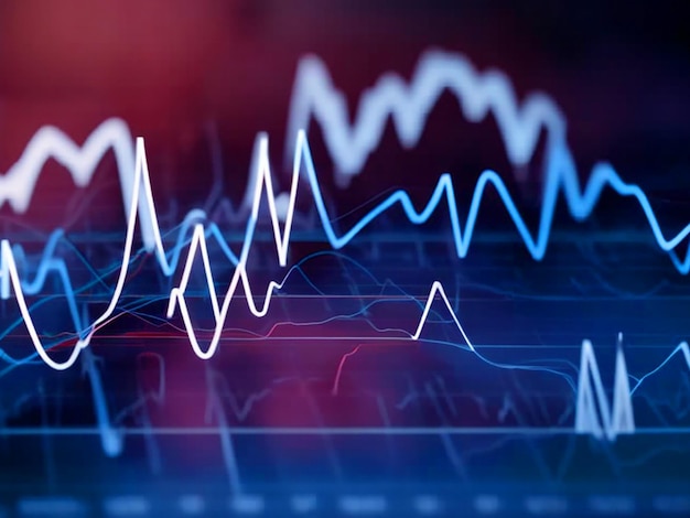 an electrocardiogram ECG or EKG graph showcasing the electrical activity of the heart over time