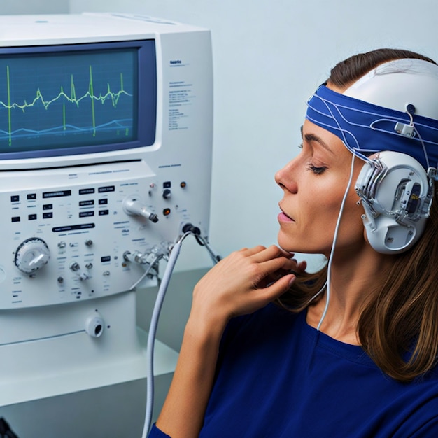 An electroencephalogram hearing test