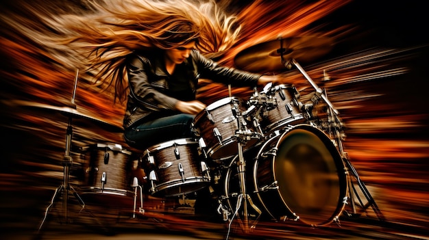 electronic drum set HD 8K wallpaper Stock Photographic Image