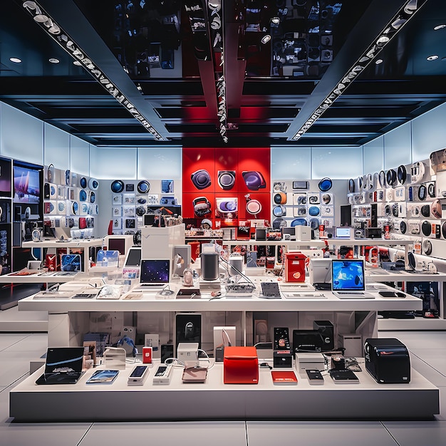 Electronic products stores display a variety of classic