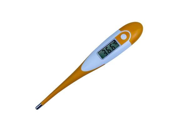 Electronic thermometer isolated on a white background. Healthcare and medicine concept