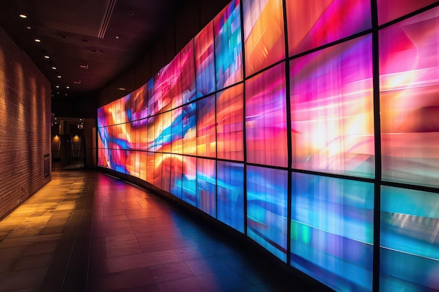 Photo electronic wall display panel