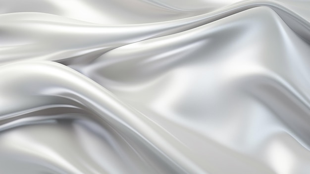 Elegance abstract soft focus wave glossy silver fabric use for background