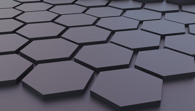 Elegance in Monochrome Black Hexagon Wallpaper