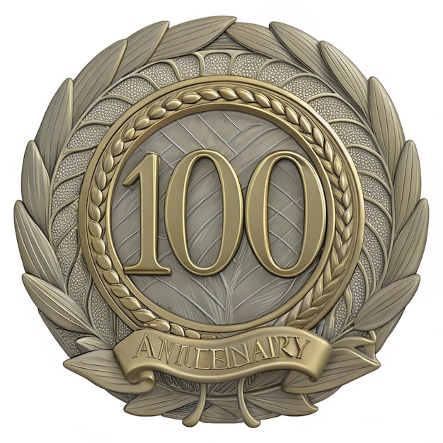 Elegant 100th Anniversary Badge Design for Posters and Labels