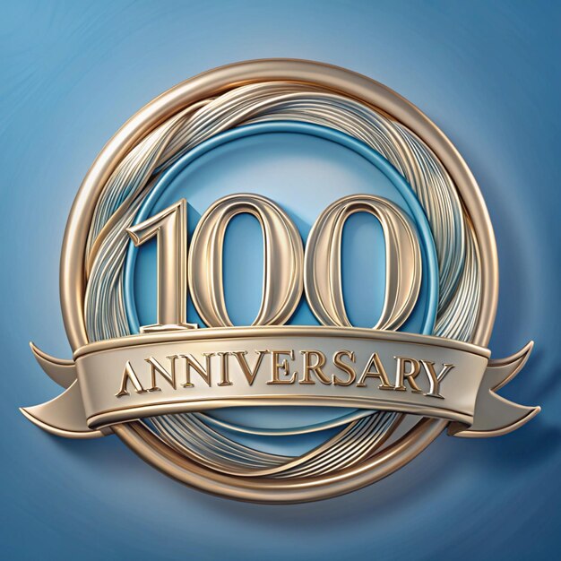 Elegant 100th Anniversary Badge Design for Posters and Labels