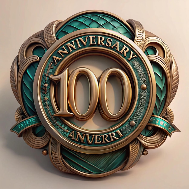 Elegant 100th Anniversary Badge Design for Posters and Labels