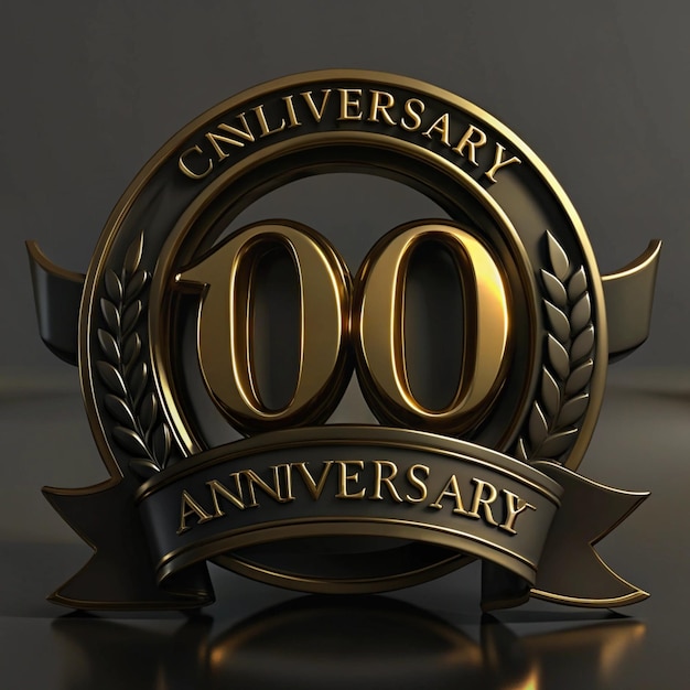 Elegant 100th Anniversary Badge Design for Posters and Labels