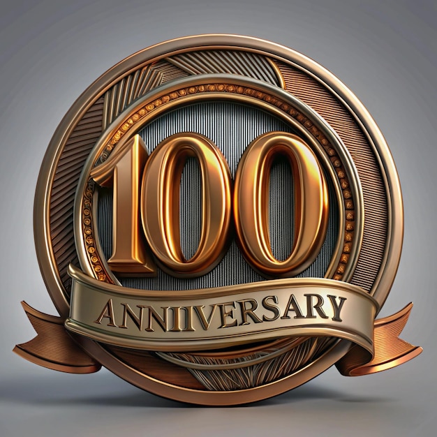 Elegant 100th Anniversary Badge Design for Posters and Labels